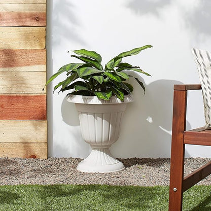 Arcadia Garden Products Classic Traditional Plastic Urn Planter Indoor/Outdoor