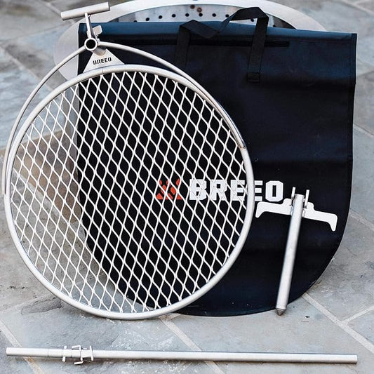 Outpost Grill 24 - Standalone Campfire Grate - Breeo X Series Accessory - Stainless Steel, Durable, USA Made - Campfire Grill Grate - Camping Cooking Rack with Carrying Bag - Fire Pit Accessories