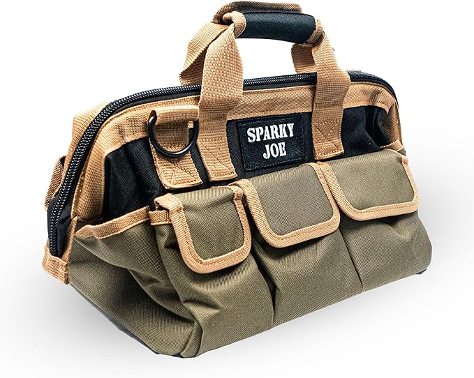 The Ryker Bag Personalized Name 14-inch Tool Bag Organizer gifts for him. Heavy Duty Tool Bags for Men/Women. Wide Mouth Tool Bag Small. 22 Pockets Toolbag mens gifts