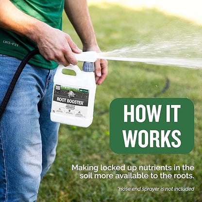 Turf Titan Root Booster – Grass Probiotic & Garden Booster – Natural Liquid Probiotic for Lawn Care – Green Lawn Enhancer for Yard Maintenance – Covers up to 8,000 Sq Ft