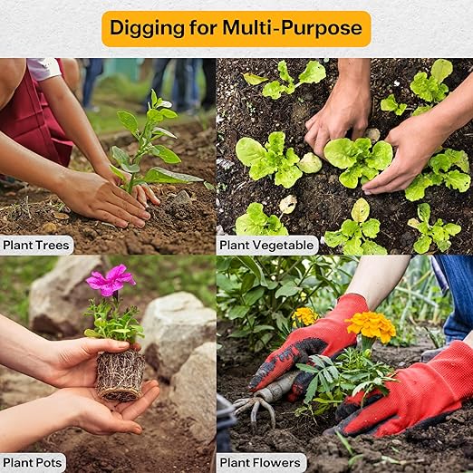 Garden Auger Drill Bit for Planting - 2"(D) x14.5(L) - Post Hole Digger Drill Auger for Gardening Bulbs, Flowers, and Bedding Plant - Made to Fit in Any 3/8 Hex Drill (Yellow)