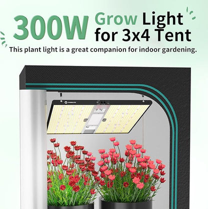 FARMLITE Grow Light for Indoor Plants Quantum Board Grow Light Full Spectrum Led Grow Lights Growing Lamp Daisy Chain Dimmable (300Watts)