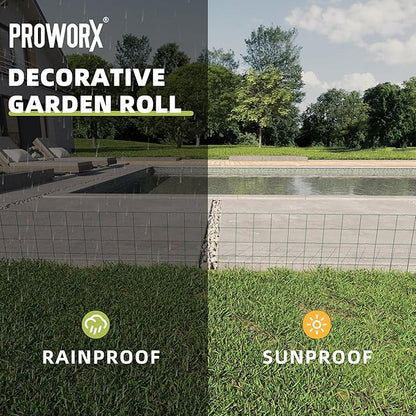 Decorative Garden Fence Border Rolls, Total 14 in x 40 ft 2 Pack Metal Folding Flat Wire Fencing for Yard, Green PVC Coated Outdoor Patio Landscape Flower Bed Edging