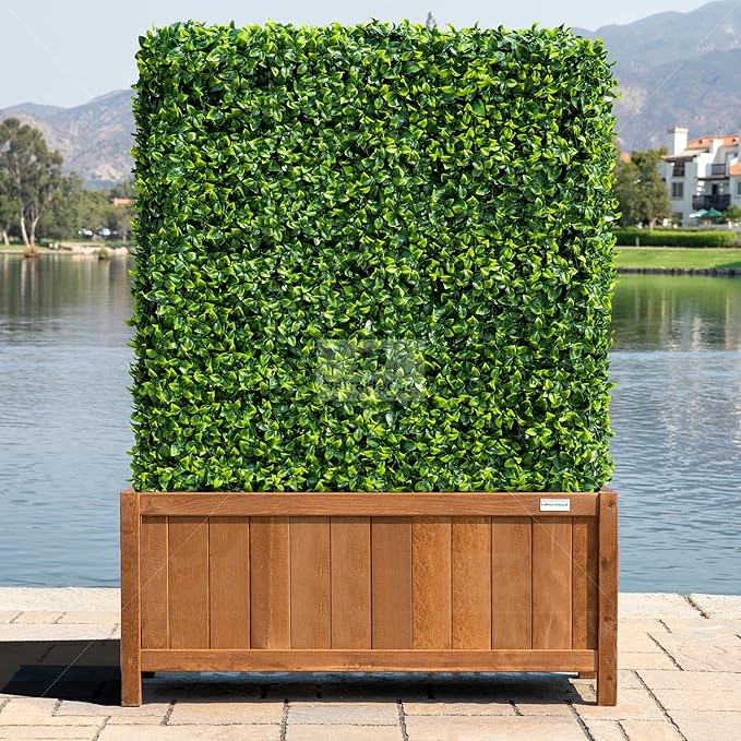 NatraHedge 15" Hampton Classic Wooden Planter Box Indoor and Outdoor Use for Patio Garden (44" x 15" x 15")