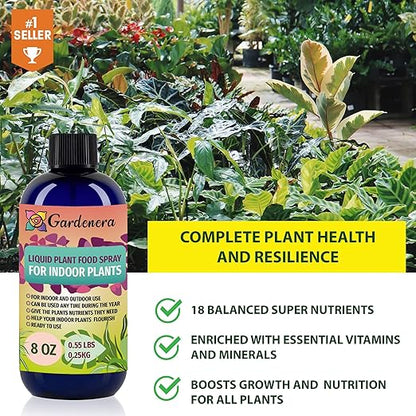 Gardenera Plant Growth Superfood for AROIDS with 18 Essential Vitamins & Minerals - Organic Plant Food Fertilizer - Micro-Fungi and Bio-Organisms for AROID Plant Care & Growth Enhancement - 8oz