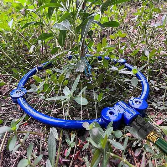 360° Tree Water System Tree Watering Ring Flower Sprinkler Garden Watering Circle Irrigation System for New Tree Outdoor Plants Raised Garden Beds Shrubs Plants, Flower Beds 2Pcs