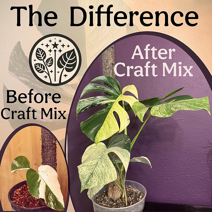 Craft Aroid Potting Mix- Elite Organic Alocasia, Philodendron, Monstera Soil Mix, Chunky, Well Draining Potting Soil for Indoor Plants, All Tropical Plants & Houseplants, Sustainable & Peat Free 8QT