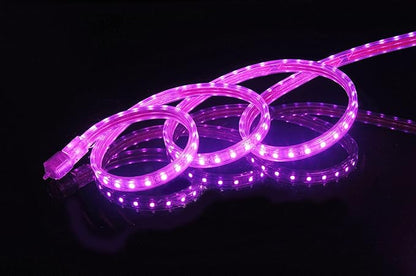 CBConcept UL Listed, 65 Feet,Super Bright 18000 Lumen, Pink, Dimmable, 110-120V AC Flexible Flat LED Strip Rope Light, Commercial Grade, Indoor Outdoor use, Ready to plug n shine