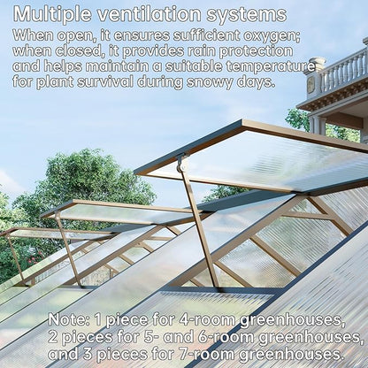 CQZY 8x10 FT Greenhouse for Outdoors,Green House for Outside,Dark Gray