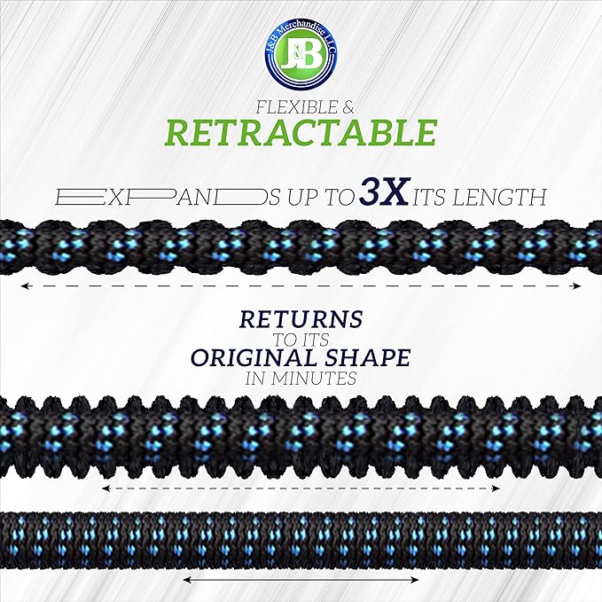 J&B XpandaHose 75ft Expandable Garden Hose – Ultra-Strong 3750D, 4-Layer Latex Core, Brass 3/4" Connectors, 10-Pattern Nozzle & Storage Bag – Lightweight, Kink-Reducing, Leak-Resistant