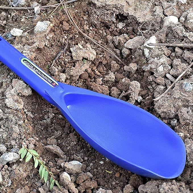SE Blue Prospector's Scoop - 12.5" Heavy-Duty Plastic Tool for Metal Detecting, Gold Panning, Treasure Hunting, and Gardening