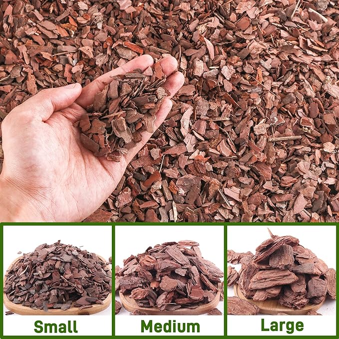 6qt Organic Orchid Potting Bark -Natural Mulch for Potted Plants, Root Development of Orchid Plants and Garden Soil Amendment Mix