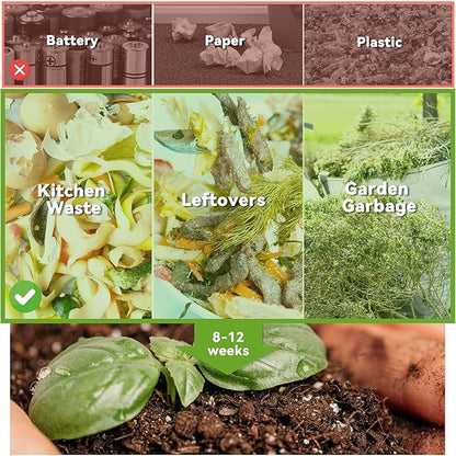 Outsunny Tumbling Compost Bin Outdoor 360° Dual Chamber Rotating Composter 43 Gallon, Light Gray