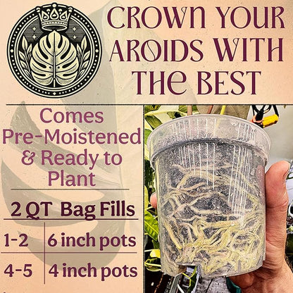 Craft Aroid Potting Mix- Elite Organic Alocasia, Philodendron, Monstera Soil Mix, Chunky, Well Draining Potting Soil for Indoor Plants, All Tropical Plants & Houseplants, Perlite & Peat Free 2QT