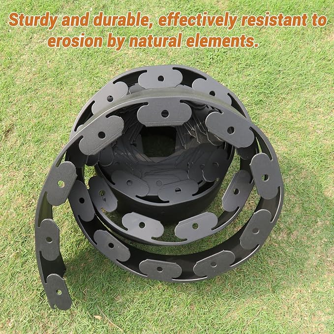 4In× 70Ft Landscape Edging with 120 Stakes, No Dig Garden Edging for Lawn Edging,Landscape Border Passway Border and Flower Bed Border