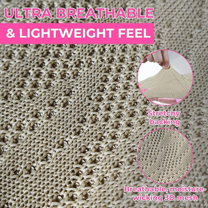 HANDLANDY Gardening Gloves for Women, Breathable Ladies Leather Garden Yard Gloves Best Gift for Gardeners