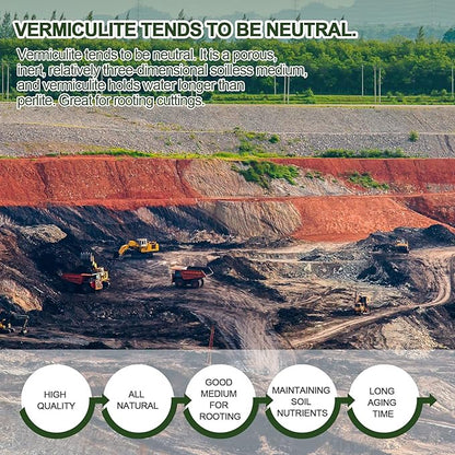 40QT Horticultural Vermiculite Bulk, Organic Vermiculite for Plants, Course Grade Vermiculite for Gardening, for houseplants, for Mushrooms, to Maintain Soil Moisture and Plant Growth(2-4mm)