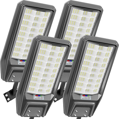 4‑Pack Solar Street Light, Super Bright LED Solar Powered Street Lamps with Motion Sensor, Dusk to Dawn, IP67 Waterproof for Yard, Garden, Parking Lot, Driveway, Farm