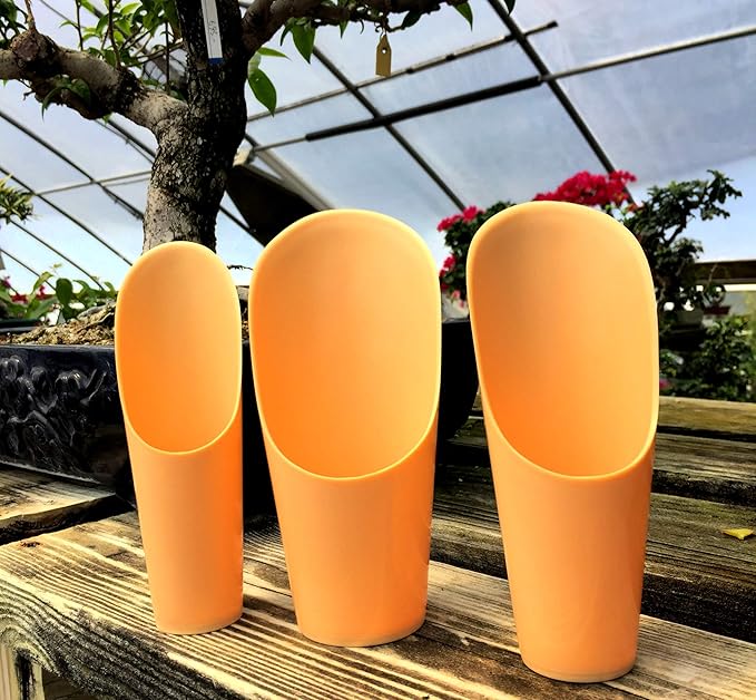 Plastic Soil Scoopers by Tinyroots - Set of 3 Soil Scoop Set, Used by Kaikou School of Bonsai Since 1987