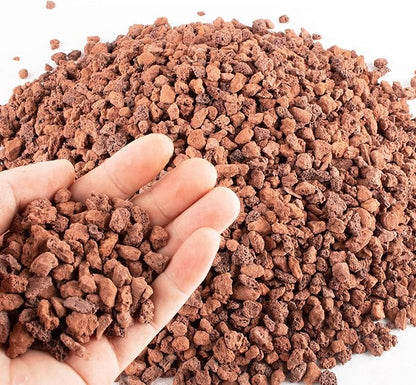 1.5 Lb Red Lava Rocks for Plants Decorative Landscaping 1/2" Lava Rock Granules Top Dressing for Cacti, Succulents Bonsai Plants for Release Excess Water to Prevents Root Rot