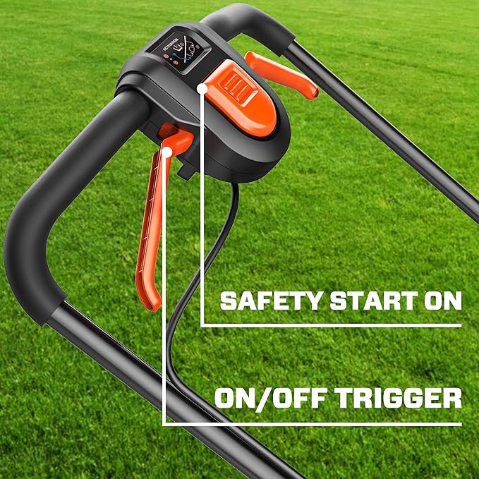 SENIX 40V 17" Electric Lawn Mower, Battery Powered Cordless Lawnmower, 2-in-1 Brushless Walk-Behind Push Mowers, 6 Heights Adjustment, cortadora de pasto, Includes 2x5Ah Batteries & Charger, LPPX2-M5