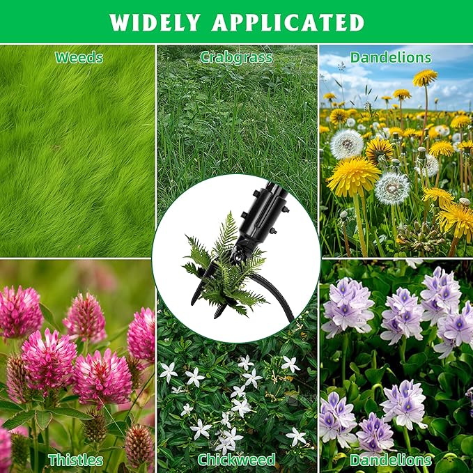 YMHB Weed Puller Tool, 50 Inch Stand Up Heavy Duty Weed Puller Tool, Gardening Hand Weeding Tool, 4 Claw Steel Head with Long Metal Handle Weed Remove Tool for Yard and Garden ﻿