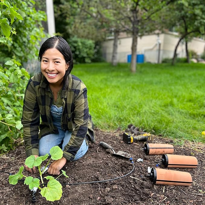 Thirsty Earth: CottaCup Automatic Olla Watering System for Your Garden (5 Cup Kit)
