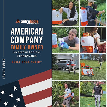 PetraTools EZ1 Battery Powered Sprayer 1 Gallon - Lawn and Garden Electric Sprayer for Weed/Pest Control, Watering & More - Battery Operated for Effortless Spraying (1 Gallon)