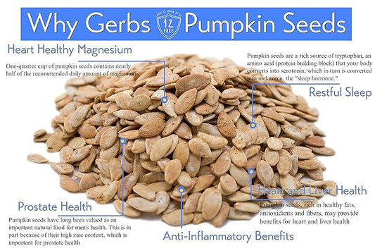 Gerbs Toasted Onion & Garlic Whole Pumpkin Seeds 4 lbs. | Small Batch Roasted, In-Shell, Resealable Bag | Bold & Savory Crunch | Top 14 Allergen-Free