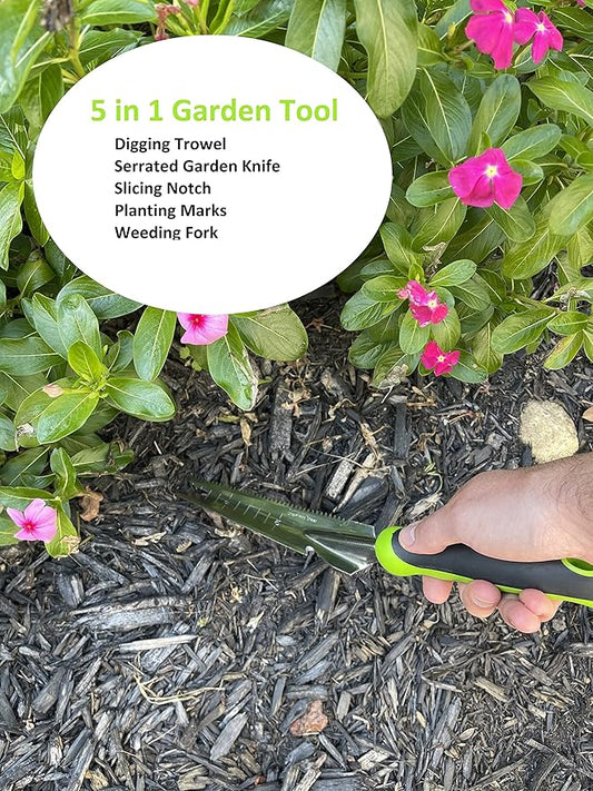 Garden Guru Hand Weeder Trowel with Ergonomic Handle – Stainless Steel Weeding & Digging Knife – Rust Resistant - Perfect for Weeding, Transplanting, Digging, Pruning, Cutting
