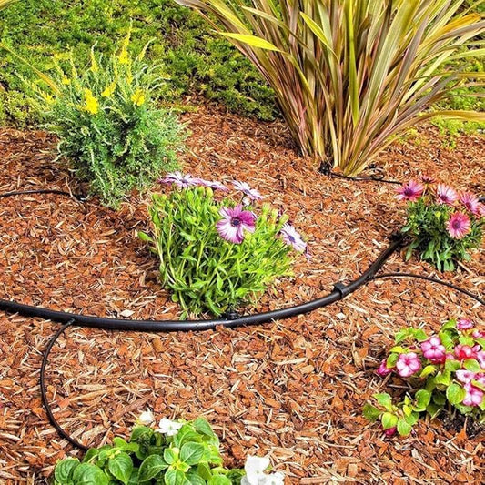 100' Feet USA MADE - Irrigation Drip Line Emitter Tubing, 6" Spacing, 1/4" .52 GPH, color black (.170 ID x 240 OD)