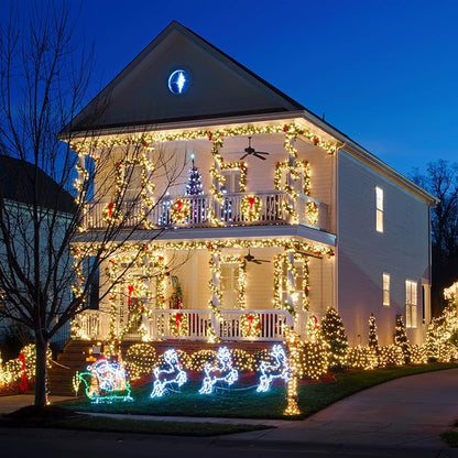 LUCKY TL 1000 FT C9/E17 Christmas Light Sockets Spool Set, Green SPT-1 Wire, 12 Inch Spacing, C9 Outdoor String Lights, UL Listed