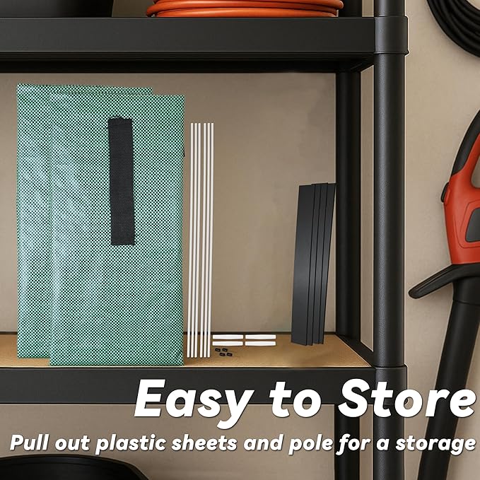 PHYEX 2 Pack 53-Gallon Reusable Leaf Bags with Flat Bottom Design - Dustpan Style Garden Bags for Easy Yard Waste Collection, Lightweight & Foldable