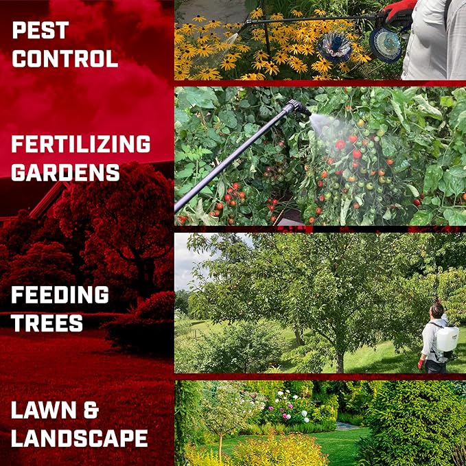 Chapin International 63924 4-Gallon 24V Extended Spray Battery Backpack Sprayer, with Adjustable Brass Nozzle, 1-Pack, Translucent White