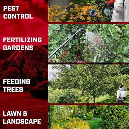 Chapin International 63924 4-Gallon 24V Extended Spray Battery Backpack Sprayer, with Adjustable Brass Nozzle, 1-Pack, Translucent White