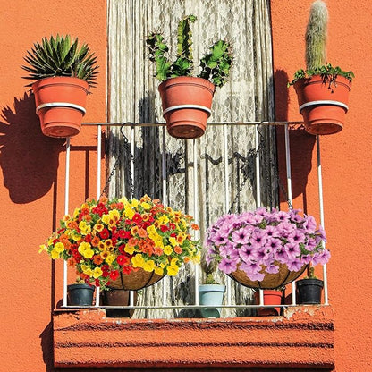 Halatool 4PCS 20 Inch Coconut Coir Hanging Basket Liners Round Coco Liners for Planters Flowers Vegetables