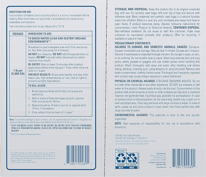 Clorox® Pool&Spa™ Shock XTRABLUE® Plus, Kills Bacteria & Algae in Swimming Pools, Swim-Ready in 15 Minutes, (12-Pack)