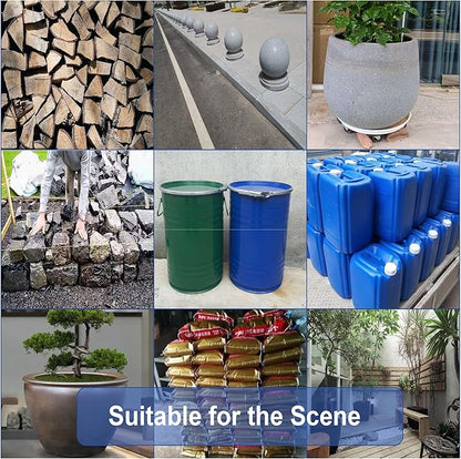 Potted Plant Mover and Lifting Straps for Garden, Landscaping Lifting Straps, Move Heavy Garden Objects:Garden Flower Pots, Planters, Trees, Rocks, Gray, Middle and Small