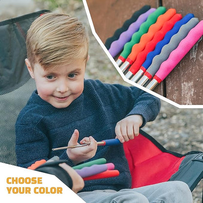 MalloMe Smores Sticks for Fire Pit Extra Long - Marshmallow Roasting Sticks Smores Kit -Smore Skewers Hot Dog Fork Campfire Cooking Equipment, Camping Essentials, Outdoor Campfire Accessories 45"8Pack