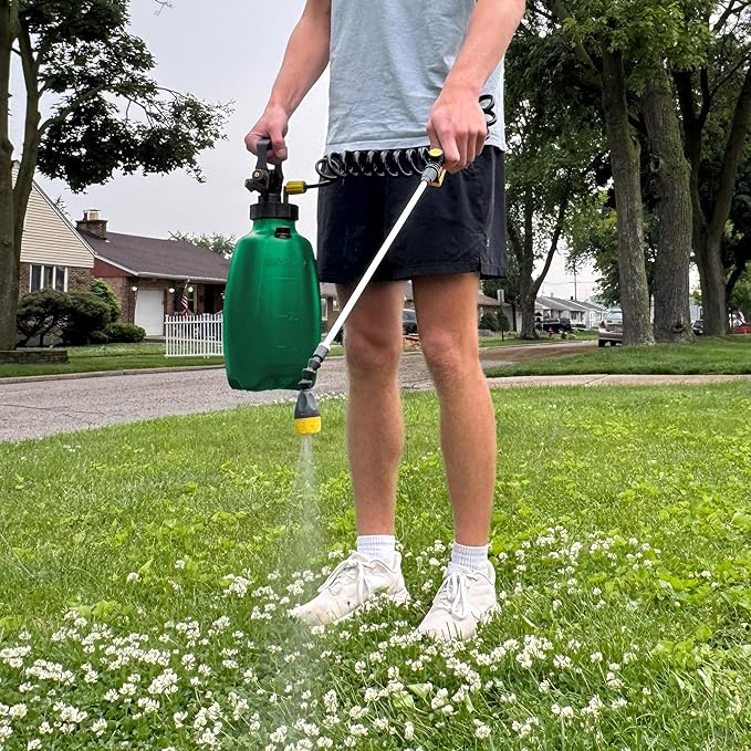 Aussie EzySpray™ 0.8 Gal No-Pump Garden Sprayer – Power Pouch™ Self-Pressurizing Speed, Handheld with 4 Spray Patterns, Comfort Grip Wand, Chemical & Water Use