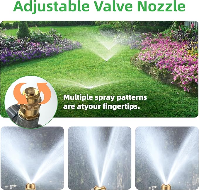 Metal Lawn Sprinklers for Yard, 2 Pack 360° Rotating Sprinkler for Small to Medium Area Garden & Lawn, Adjustable Brass Nozzle with Aluminum Alloy Spike Base