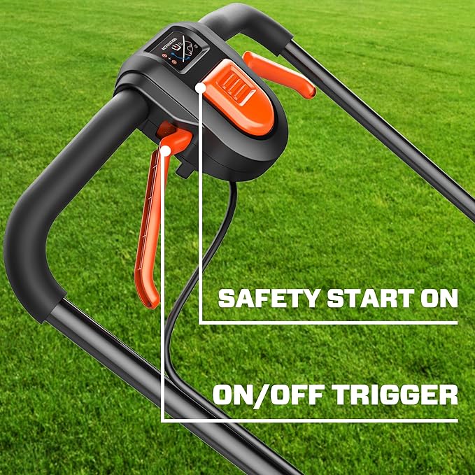 SENIX 40V 15'' Cordless Lawn Mower - 1.3 Bushels Grass Bag, (2) 4Ah Batteries & 3.0A Charger Included