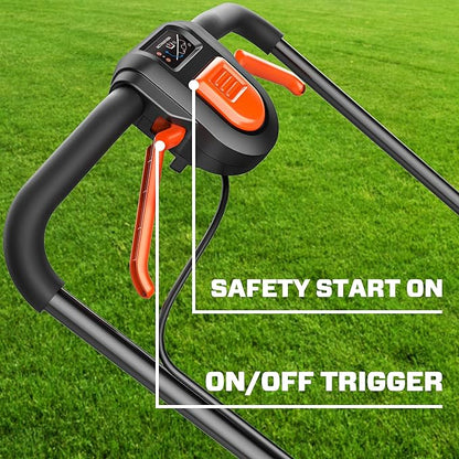 SENIX 40V 15'' Cordless Lawn Mower - 1.3 Bushels Grass Bag, (2) 4Ah Batteries & 3.0A Charger Included