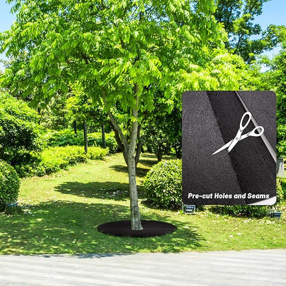 20.47 Inch Non-Woven Tree Mulch Ring,Reusable Tree Weed Barrier Mat,Degradable Tree Mulch Used to inhibit Weed Growth and Landscape Weed Control Plant Root Protection (10 Pack)