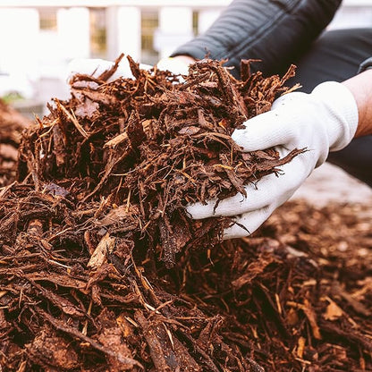 Premium Brown Wood Mulch for Landscaping, Gardens, Lawns, Potting Media, and Potted Plants (1 CF - 28 L - 30 QTS)