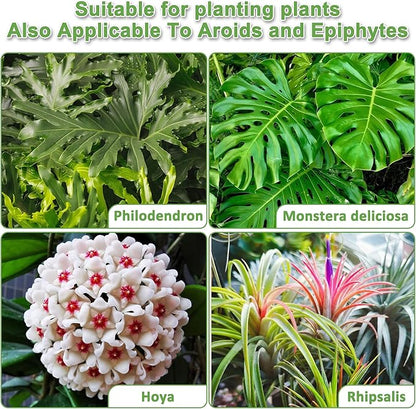 Orchid Potting Mix for Repotting - 2.5QT Fast-Draining Soil with Pine Bark, Perlite, Moss & Leca Clay, Breathable Mix for Healthy Roots,Ideal for Repotting & Indoor Orchid Plants