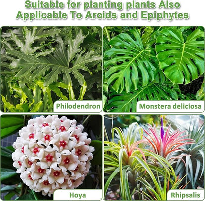 Orchid Bark Potting Mix - 18QT Fast-Draining Soil with Pine Bark, Perlite, Moss & Leca Clay, Breathable Mix for Healthy Roots,Ideal for Repotting & Indoor Orchid Plants