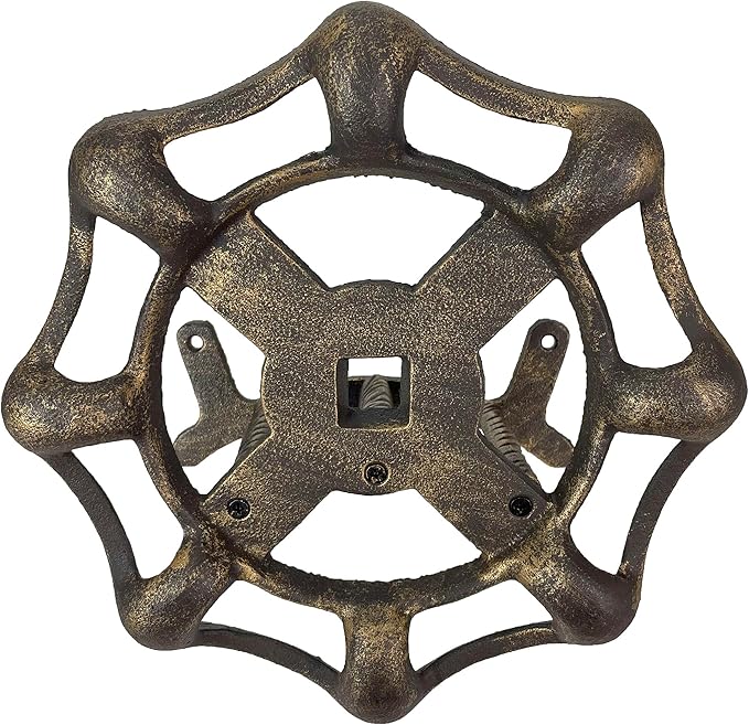 Vintage Outdoor Faucet Spigot Garden Hose Holder - Cast Iron with Weather-Resistant Bronze Finish - Decorative Wall-Mounted Hose Hanger - Holds 75 Feet - Ideal for Garden and Patio