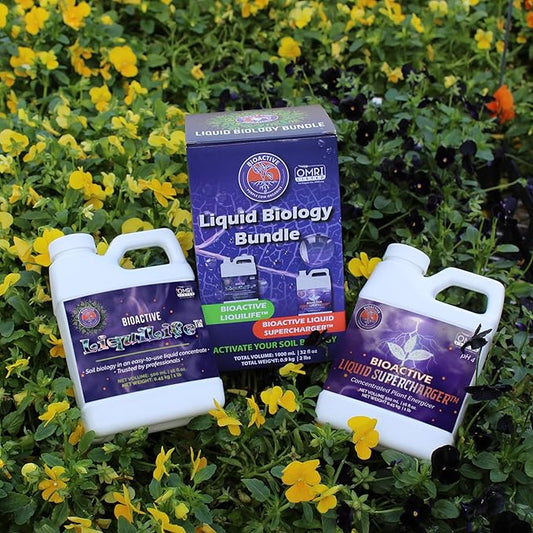 Purple Cow Organics Liquid Biology Bundle Concentrate - Indoor/Outdoor, Plant Growth Stimulator, Soil Conditioner, Fertilizer, Fulvic/Humic Acids