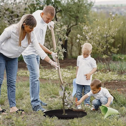 20.47 Inch Non-Woven Tree Mulch Ring,Reusable Tree Weed Barrier Mat,Degradable Tree Mulch Used to inhibit Weed Growth and Landscape Weed Control Plant Root Protection (10 Pack)